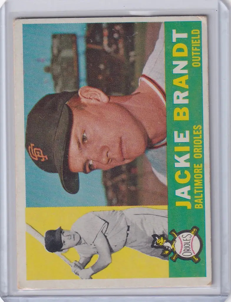 Vintage Jackie Brandt trading card from the Baltimore Orioles and San Francisco Giants