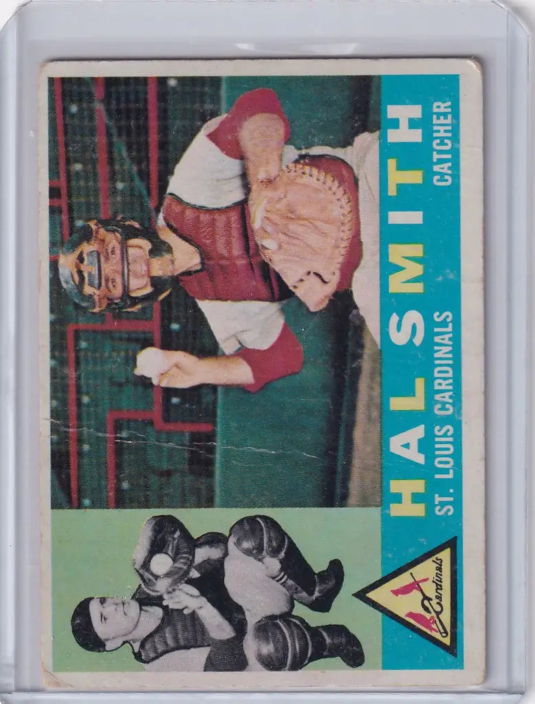 Vintage baseball card of Hal R. Smith from the St. Louis Cardinals trading cards