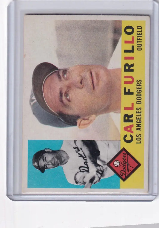 Carl Furillo 1960 Topps Baseball card featuring Los Angeles Dodgers player
