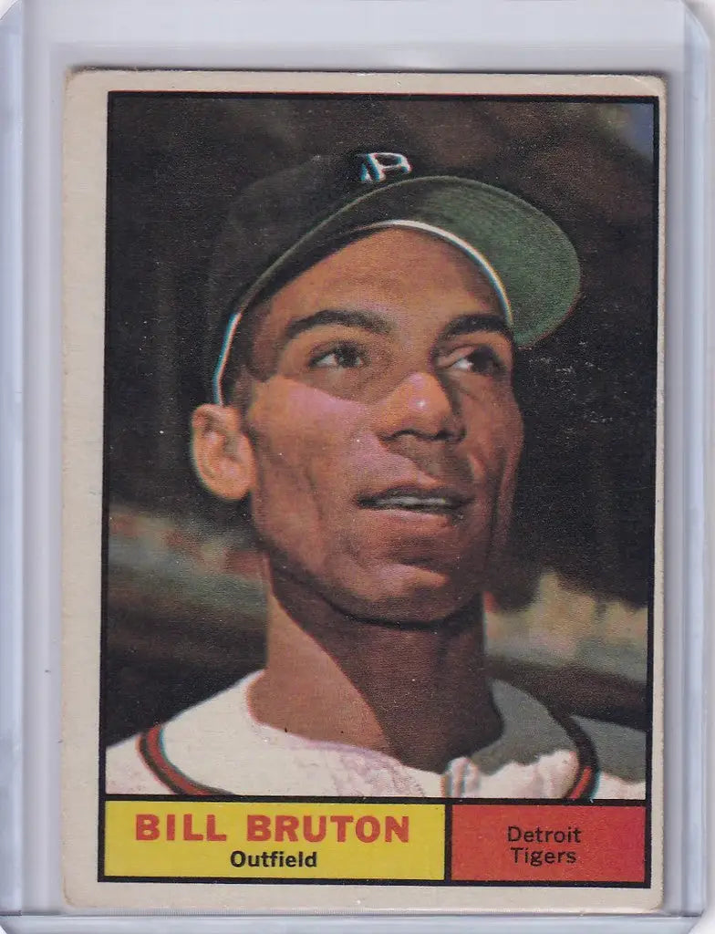 1961 Topps #251 Bill Bruton trading card for Detroit Tigers outfielder Bruton - Detroit