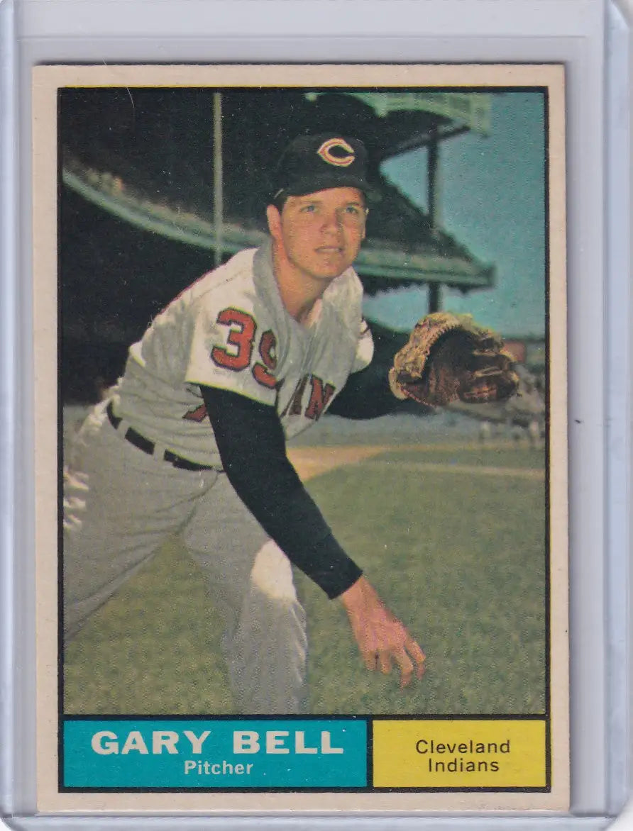 1961 Topps #274 Gary Bell - Cleveland Indians pitcher baseball card in throwing pose
