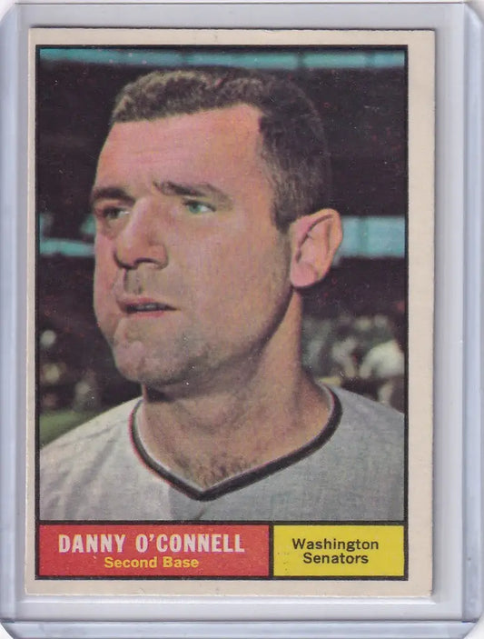Baseball card of Danny O’Connell from the Washington Senators trading cards collection