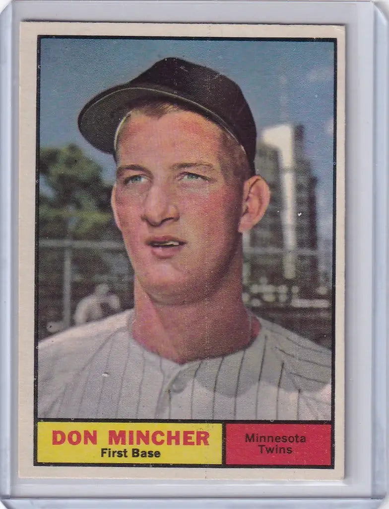 1961 Topps #336 Don Mincher - Minnesota Twins - Baseball Card