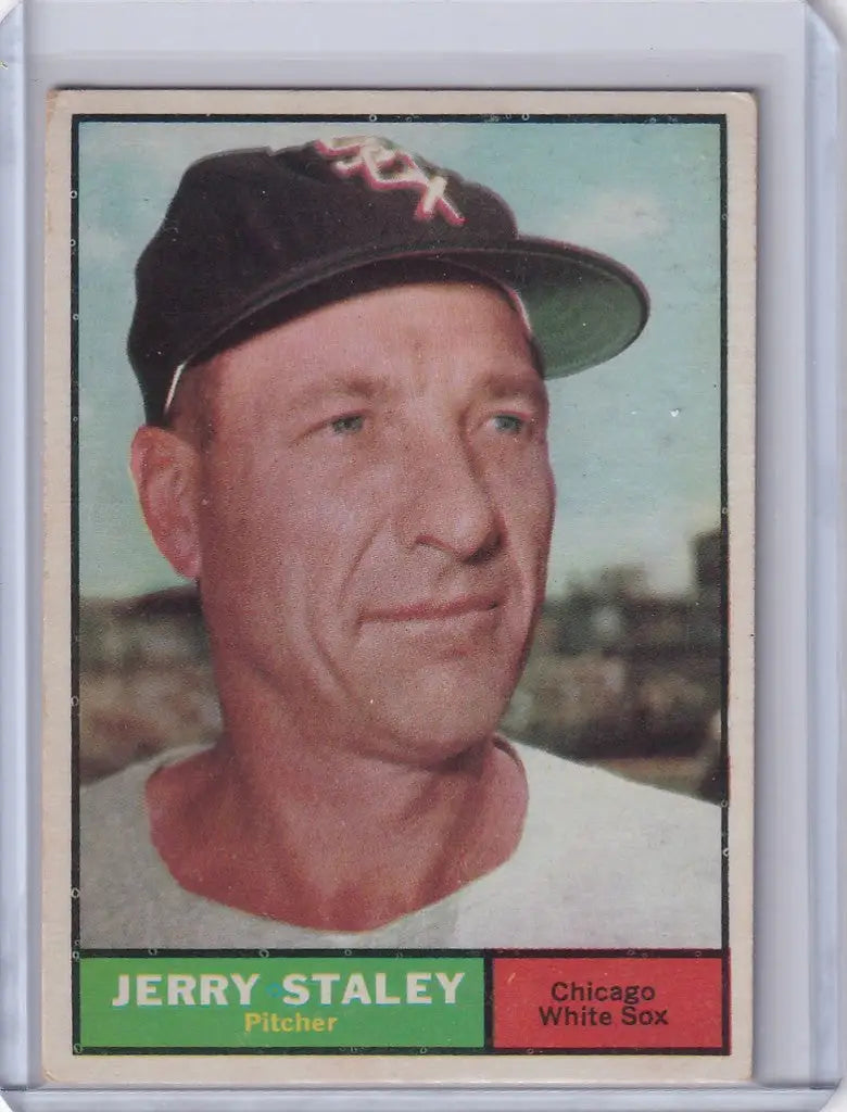 Baseball card of Jerry Staley, pitcher for the Chicago White Sox, 1961 Topps #90