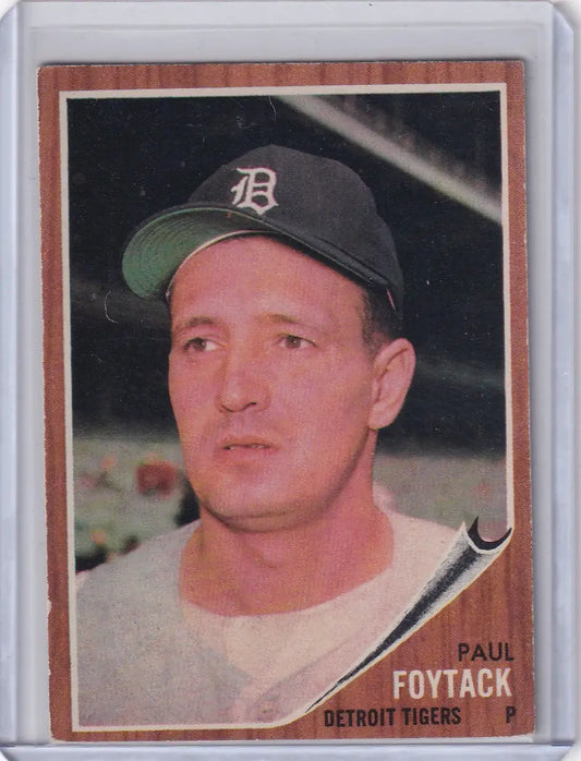 1962 Topps #349 Paul Foytack Detroit Tigers baseball card front view