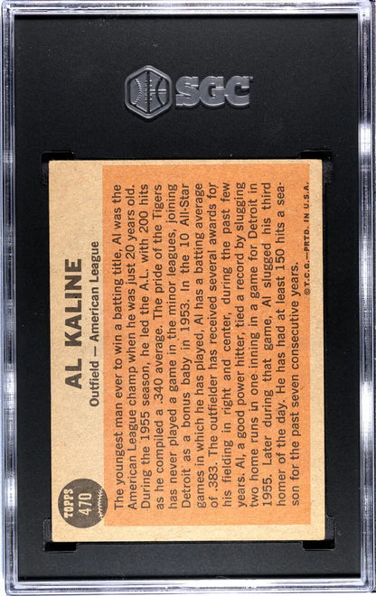 1962 Topps #470 Al Kaline SGC 4.5 VG/EX+ Baseball Card in protective holder