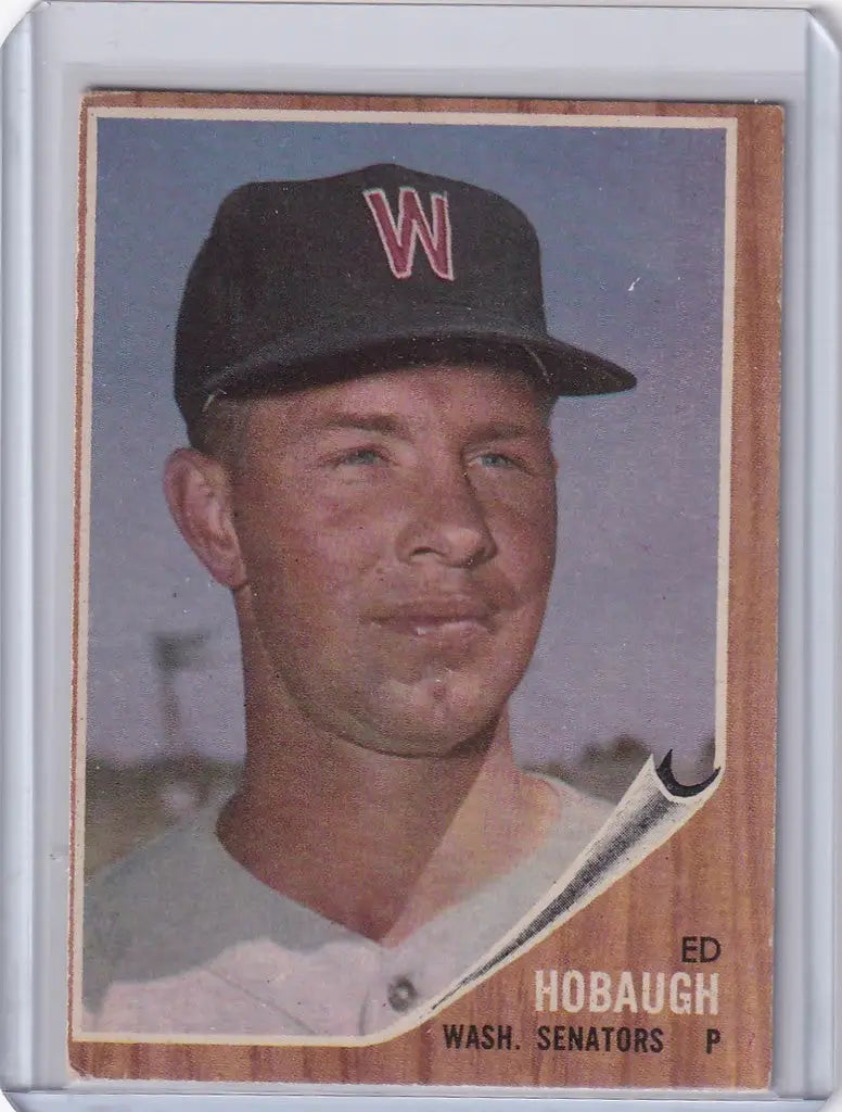 Baseball card of Ed Hobaugh from the Washington Senators trading cards collection