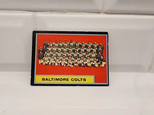 Baltimore Colts team photo card from 1962 Topps Football collection, excellent condition