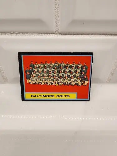 Baltimore Colts team photo on 1962 Topps Football Baltimore Colts Team Card