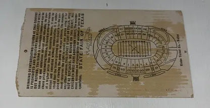 1963 SMU Mustangs vs Arkansas Razorbacks NCAA Football Ticket Stub