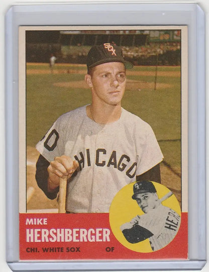 Vintage 1963 Topps #254 Mike Hershberger Chicago White Sox EXMT baseball card