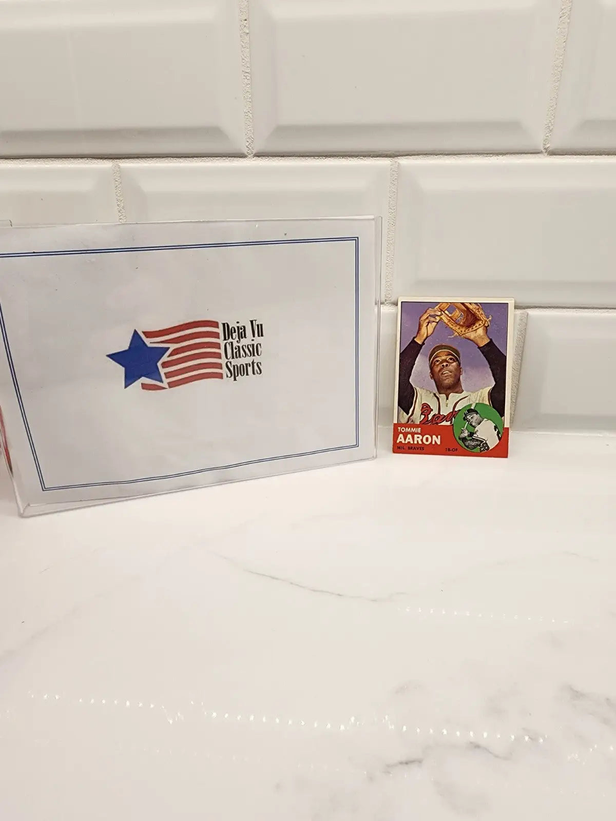 Tommie Aaron baseball card from 1963 Topps series in excellent condition