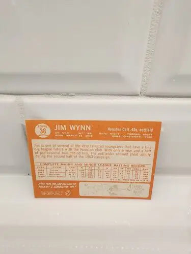 Vintage Jimmy Wynn 1964 Topps sports trading card from the sports trading cards collection