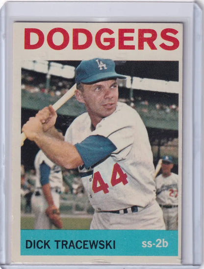 1964 Topps Baseball card of Dick Tracewski, Los Angeles Dodgers player number 44