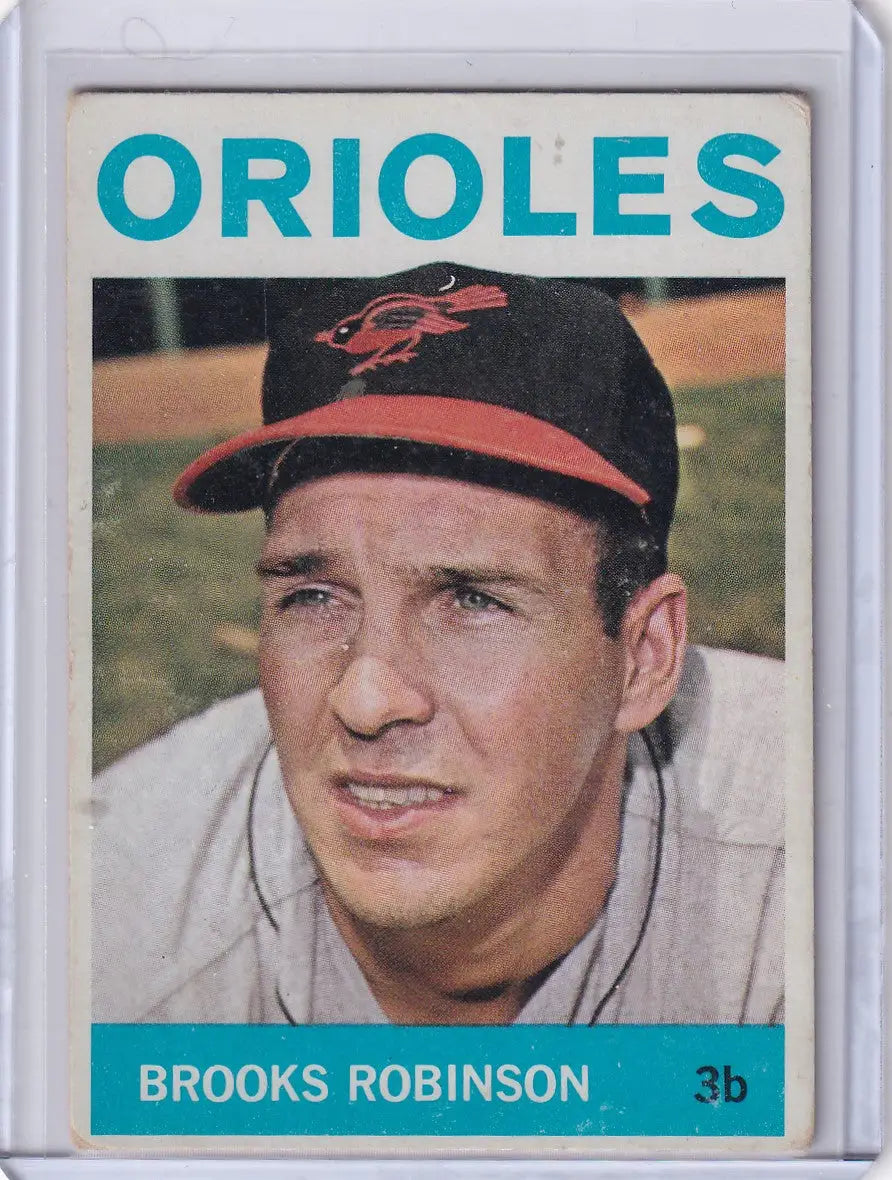 Vintage Topps Baseball card of Brooks Robinson in Baltimore Orioles uniform