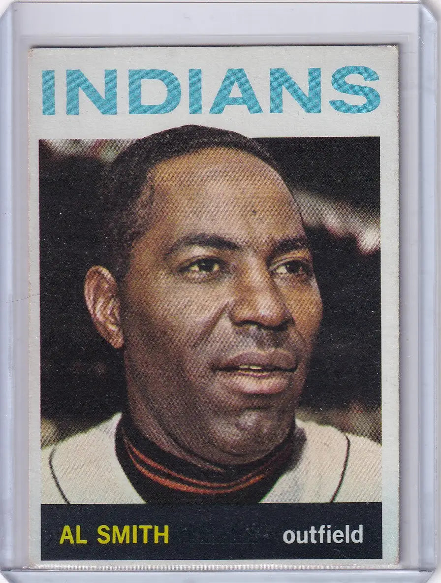 1964 Topps Baseball Card #317 Al Smith - Cleveland Indians Outfielder in Uniform