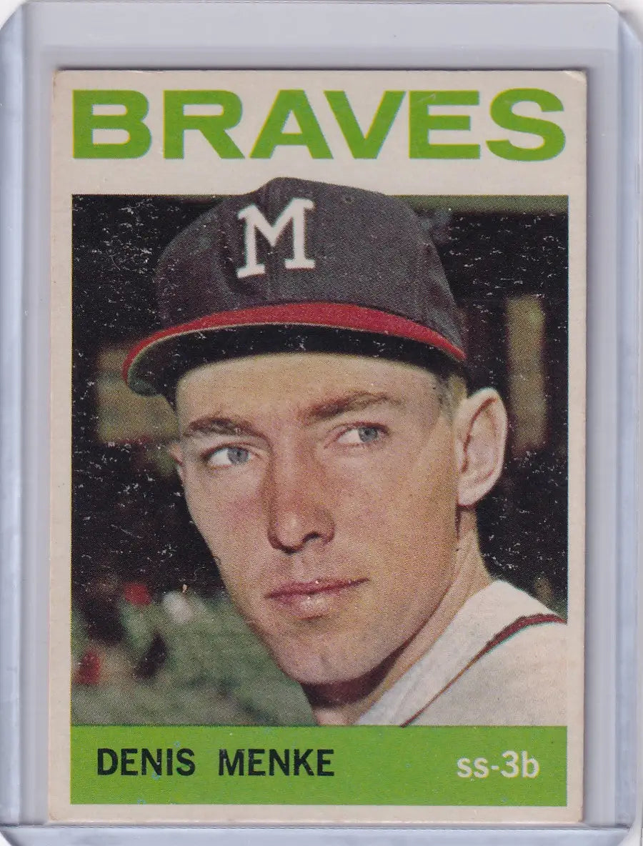 1964 Topps Baseball card #53 featuring Denis Menke of the Milwaukee Braves
