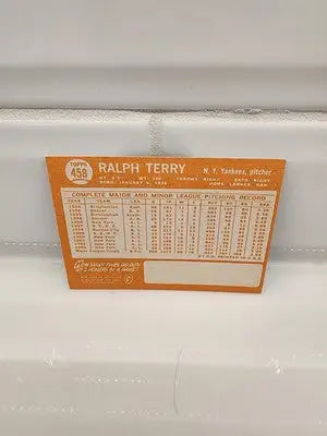 Ralph Terry baseball card from 1964 Topps Ralph Terry series in pristine condition