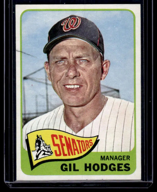 Vintage Washington Senators Baseball Card of Gil Hodges, 1965 Topps #99 Edition