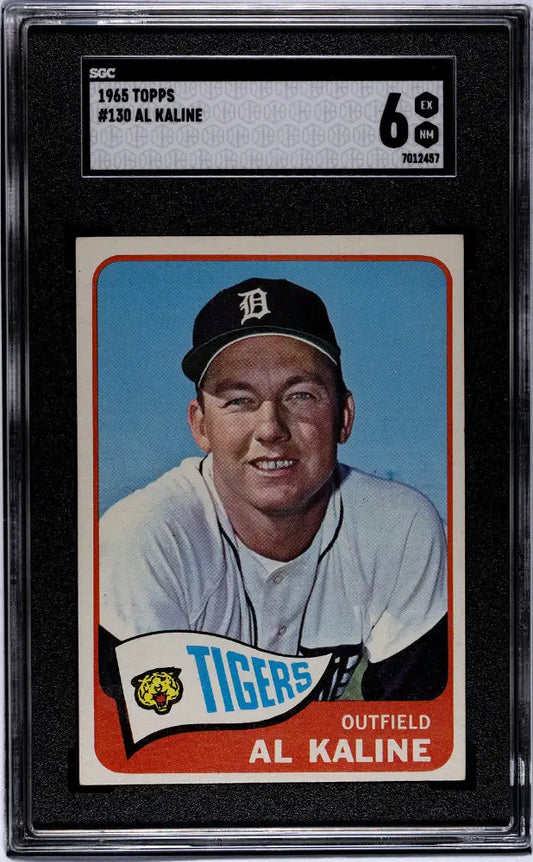 Graded 1965 Topps Al Kaline #130 baseball card in SGC 6 condition