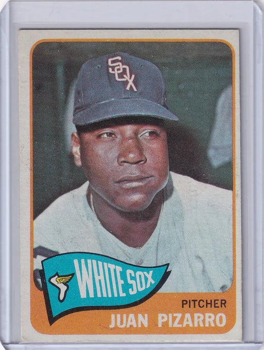 1965 Topps Baseball card of Juan Pizarro from the Chicago White Sox team