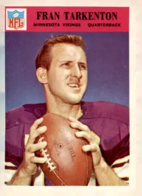 1966 Philadelphia Fran Tarkenton football card, Tarkenton trading collectible with EX-Mt condition