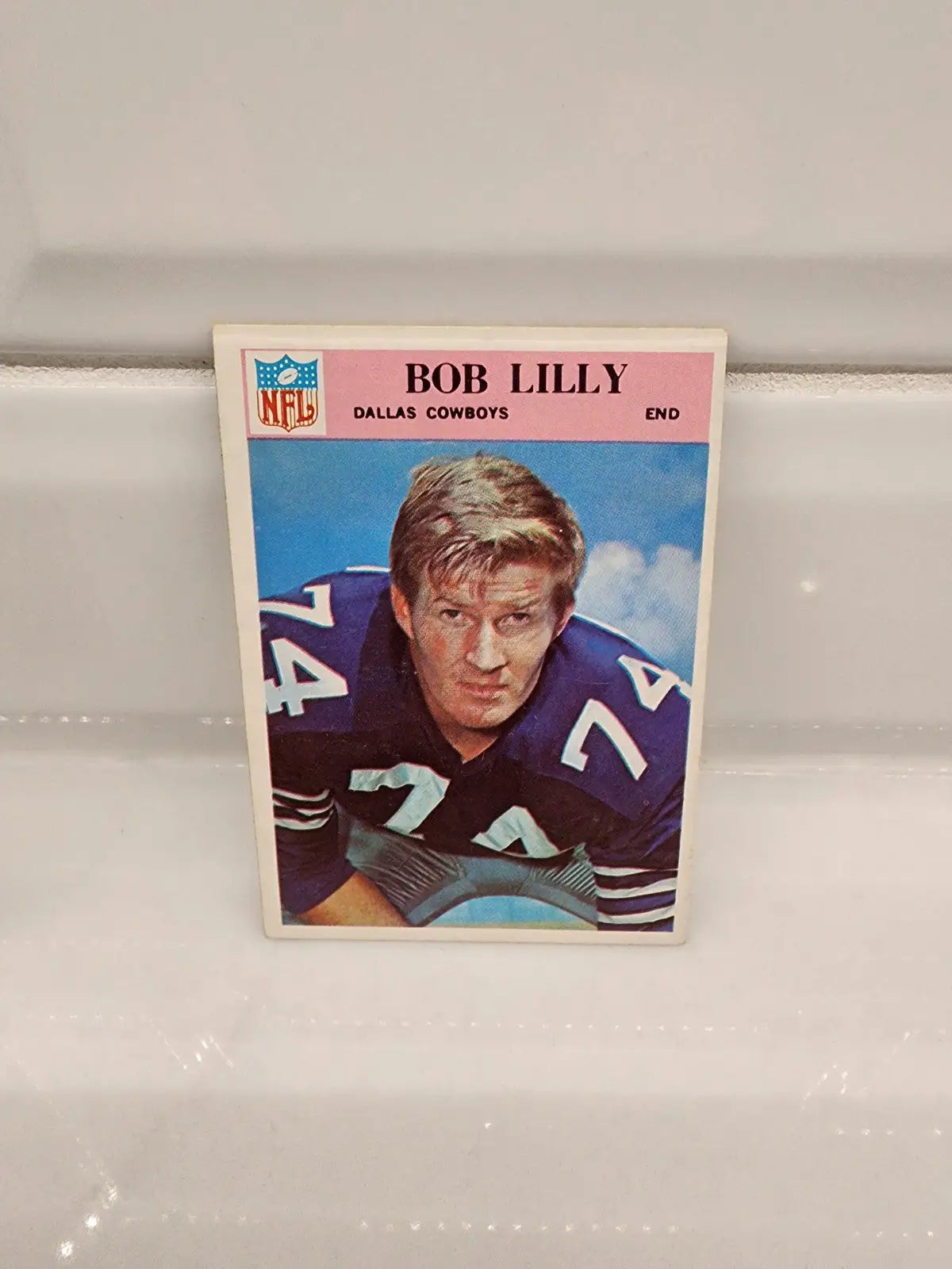 Vintage Philadelphia Bob Lilly football card from 1966 in EX NM condition