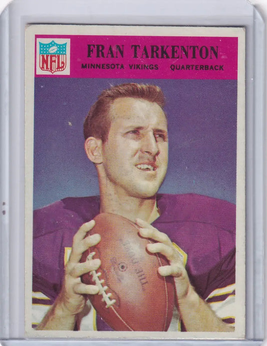 Philadelphia football card featuring Fran Tarkenton of the Minnesota Vikings