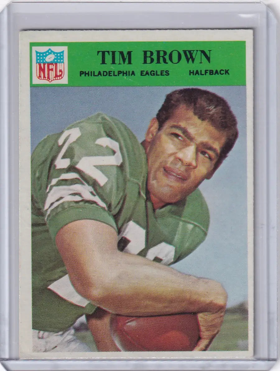 Philadelphia football Timmy Brown football card from the 1966 Philadelphia Eagles series