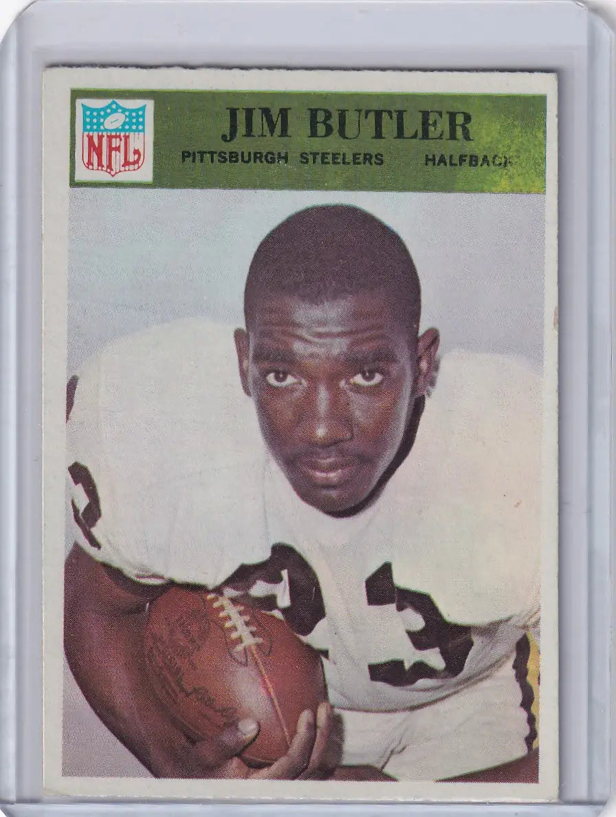 1966 Philadelphia Football Jim Butler Pittsburgh Steelers trading card