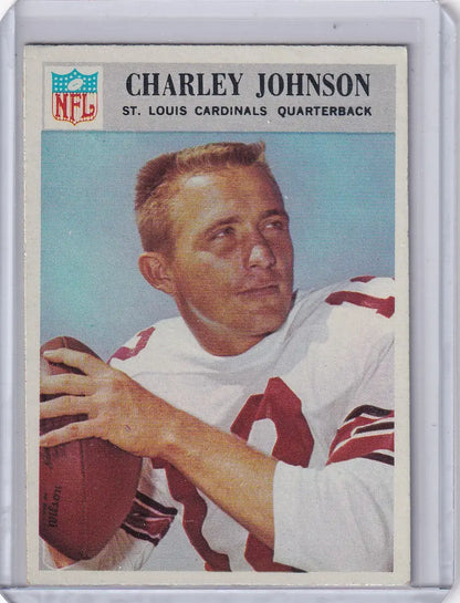 Philadelphia football Charley Johnson football card from 1966 St. Louis Cardinals series