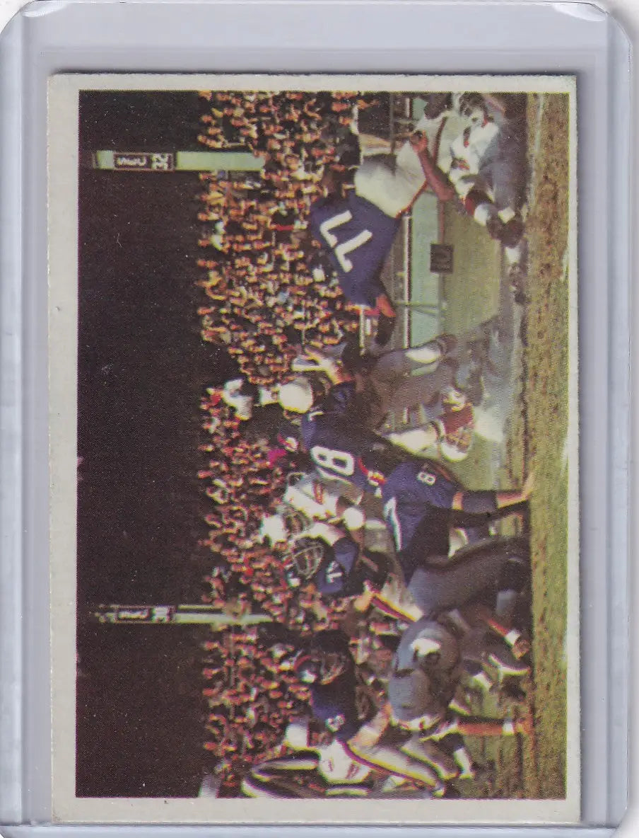 Football trading card featuring Bill Triplett from 1966 Philadelphia football Cardinals play