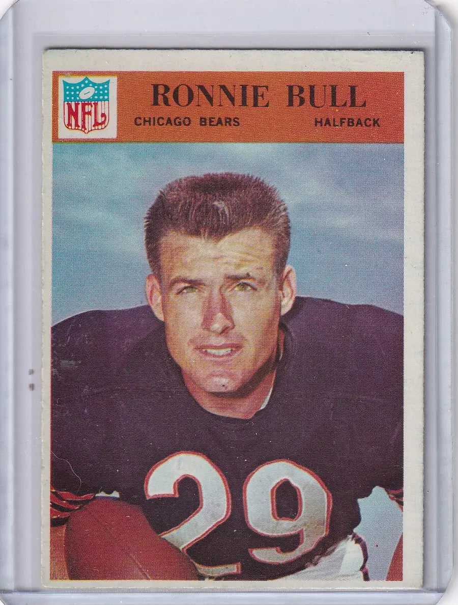 Philadelphia Football Ron Bull football card from 1966 Chicago Bears collection