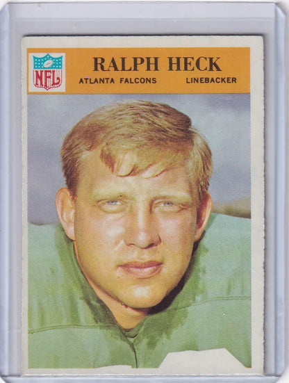 Ralph Heck football card from 1966 Philadelphia Football Atlanta Falcons series