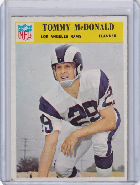 1966 Philadelphia Football Tommy McDonald Los Angeles Rams football card image