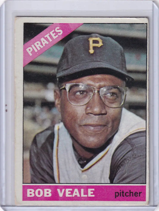 Vintage 1966 Topps Baseball Bob Veale Pittsburgh Pirates collectible card