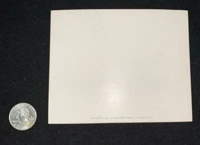 Blank white card for 1966 Vari-Vue Batman Flicker Ring Vending Machine sign