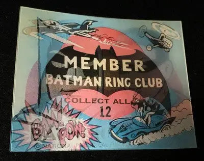 Vintage Batman Ring Club advertisement for the Batman Flicker Ring vending machine
