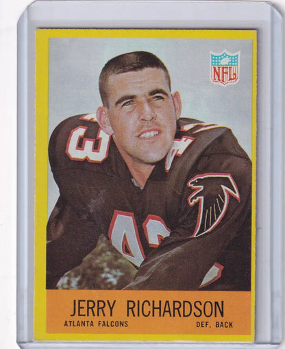 Philadelphia football Jerry Richardson rookie card featuring Atlanta Falcons player