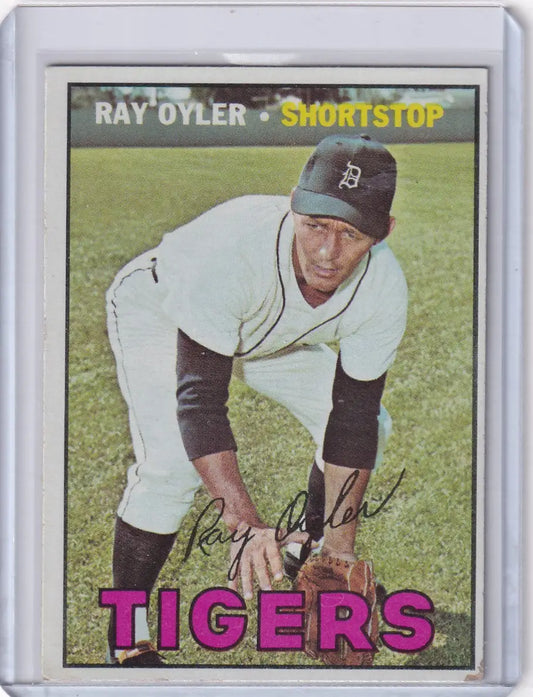 Vintage 1967 Topps Baseball card of Ray Oyler, shortstop for Detroit Tigers