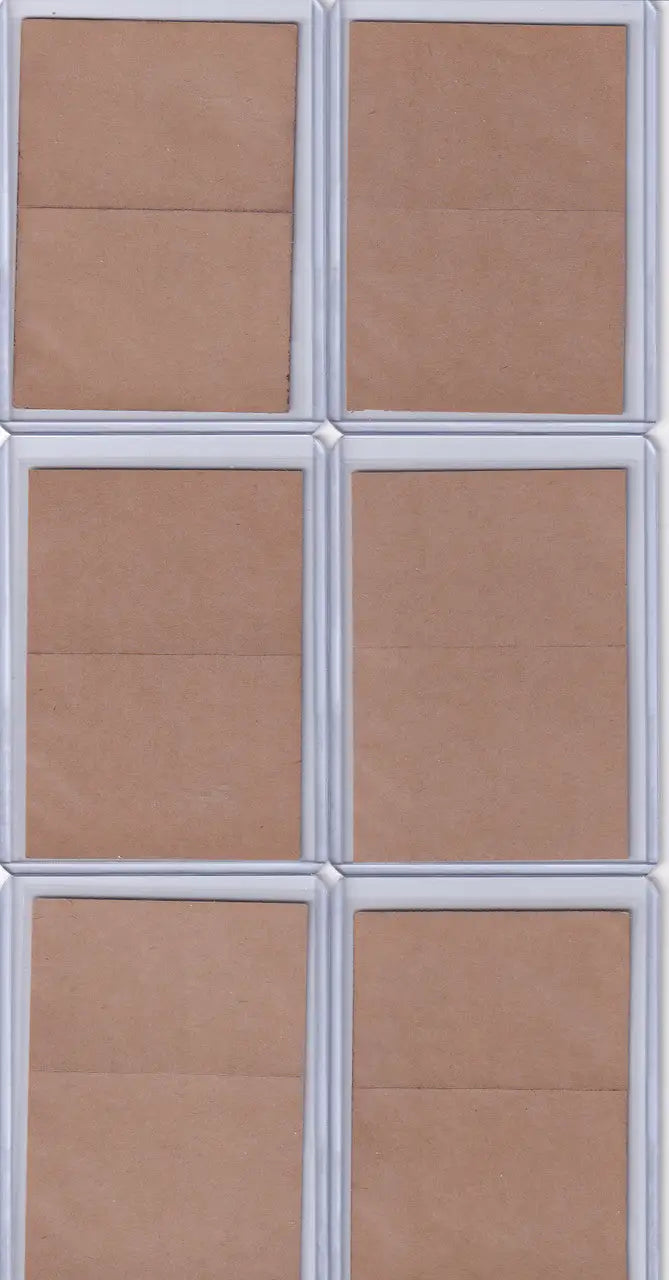 Six clear plastic card holders for 1967 Topps Test Stickers Pittsburgh Pirates set