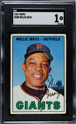 1967 Topps Willie Mays #200 Baseball SGC 1