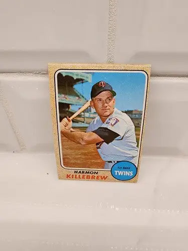 Harmon Killebrew baseball trading card from 1968 Topps #220 in EX-NM condition