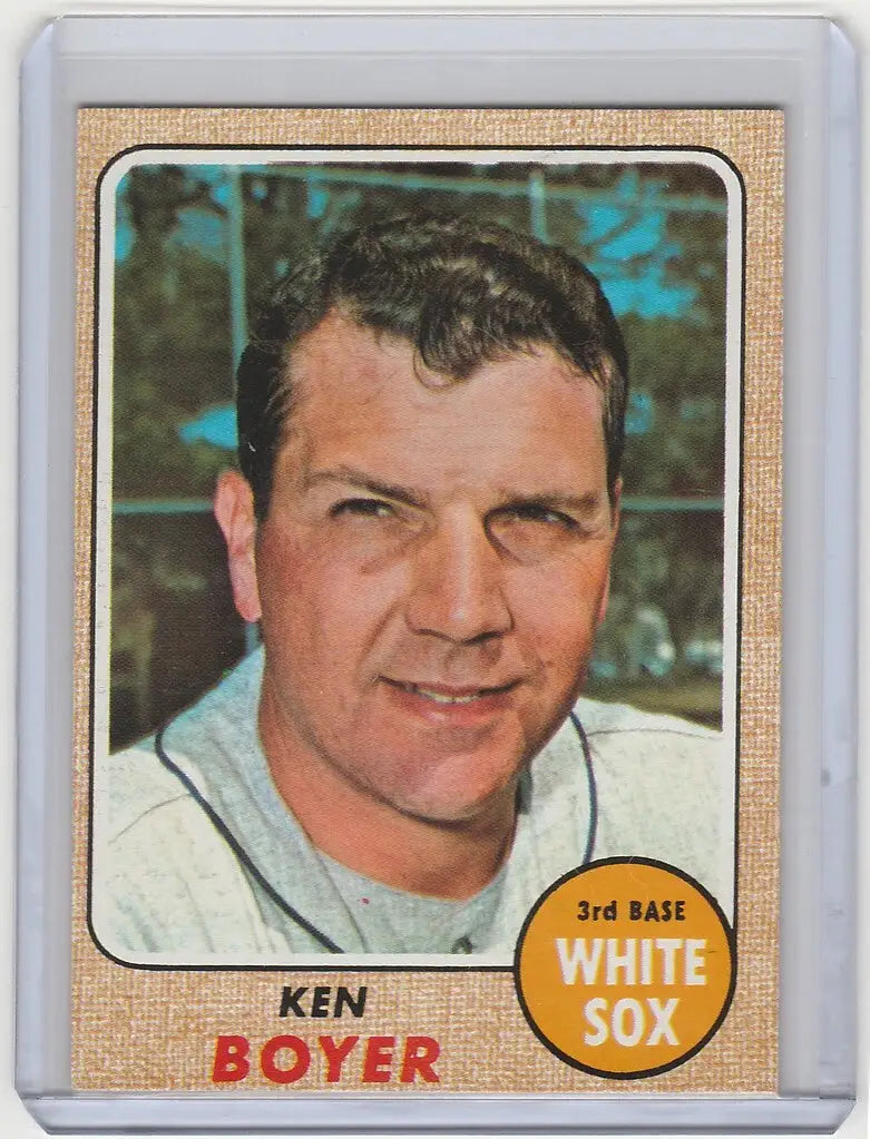 Baseball card of Ken Boyer Chicago White Sox 1968 Topps #259 NRMT condition