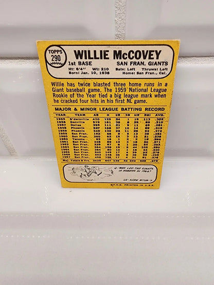 1968 Topps Willie McCovey baseball card trading card San Francisco Giants replica