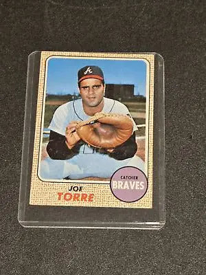 Joe Torre baseball card from 1968 Topps #30 showcasing Joe Torre baseball memorabilia