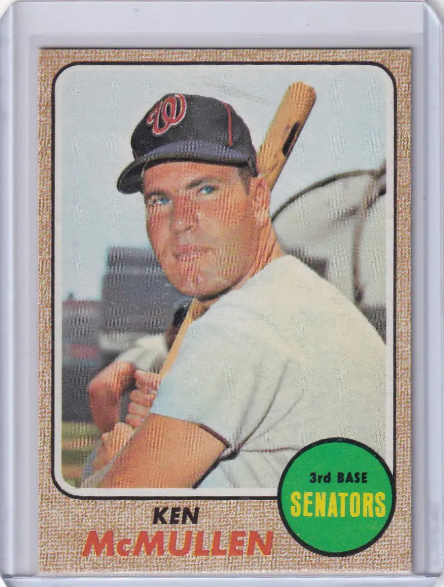 Baseball card of Ken McMullen from Topps Baseball, featuring Washington Senators player
