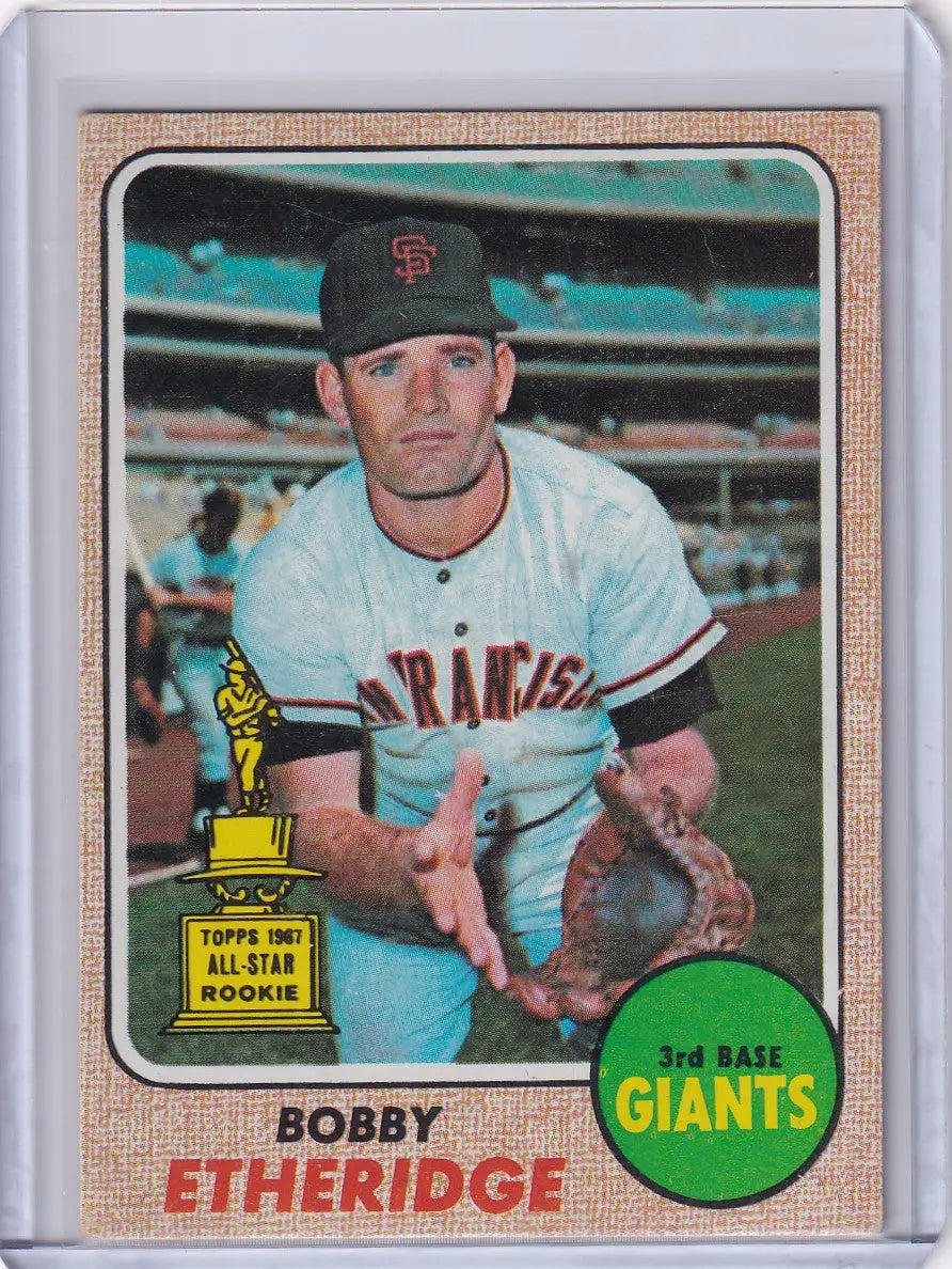 1968 Topps Baseball #126 Bobby Etheridge San Francisco Giants rookie card