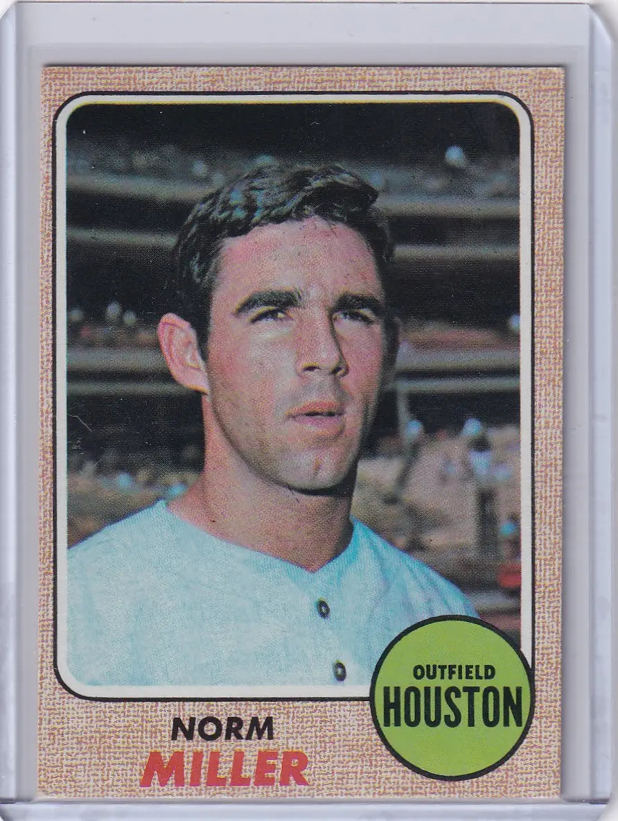 1968 Topps Baseball card of Norm Miller from the Houston Astros team