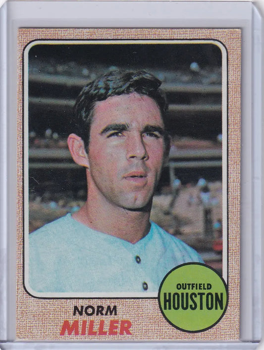 1968 Topps Baseball card of Norm Miller from the Houston Astros team